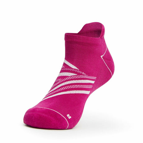 Thorlo Experia SILVER Tab Back Low Cut Socks  -  Large / Pink