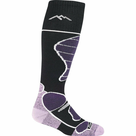 Darn Tough Womens Function 5 Over-the-Calf Midweight Ski & Snowboard Socks - Clearance  -  Small / Black
