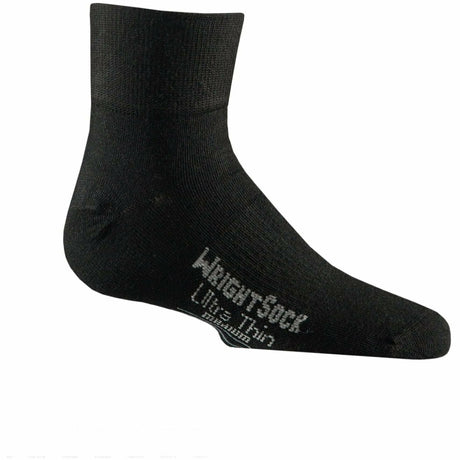 Wrightsock Ultra Thin Quarter Socks  -  Small / Black