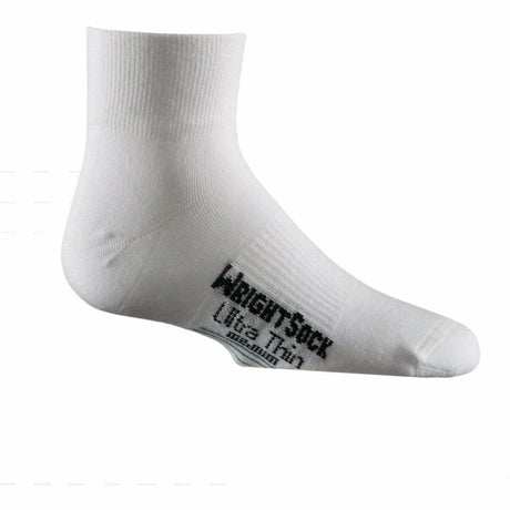 Wrightsock Ultra Thin Quarter Socks  -  Small / White