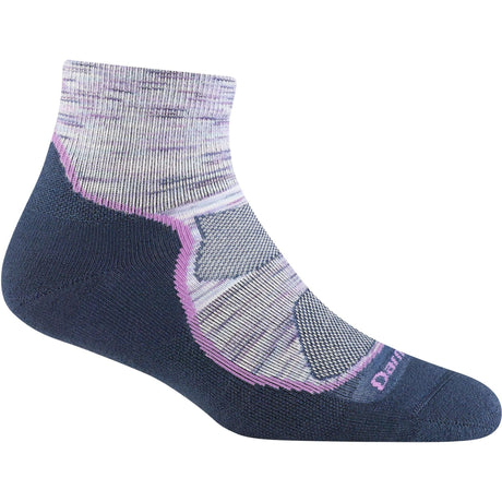 Darn Tough Womens Light Hiker Quarter Lightweight Socks  -  Small / Cosmic Purple