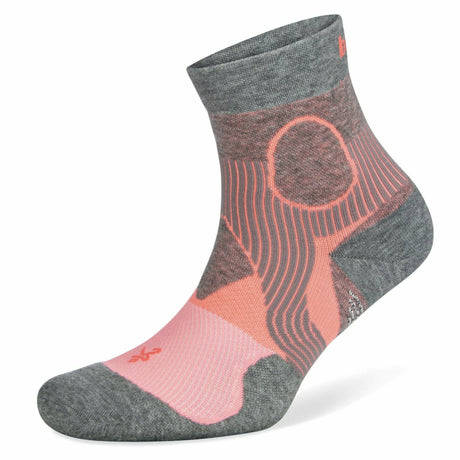 Balega Support Quarter Socks  -  Small / Sherbet Pink/Midgray