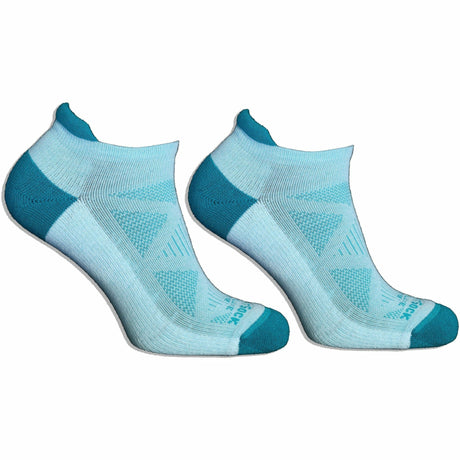 Wrightsock Run Luxe Cushion No Show Tab Socks  -  Small / Turquoise