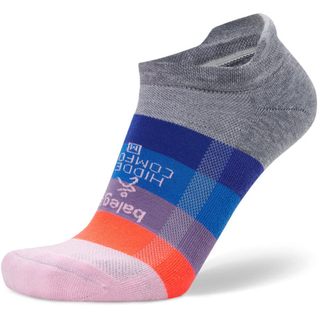 Balega Hidden Comfort No Show Tab Socks  -  Small / Midgray/Swift Violet