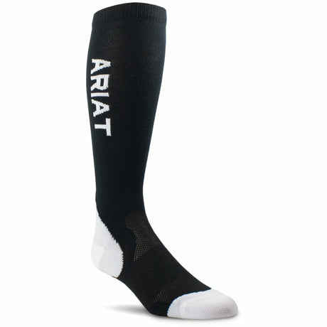 Ariat AriatTEK Performance OTC Socks  -  One Size Fits Most / Black/White