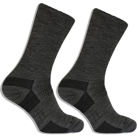 Wrightsock Merino Hike Crew Socks  -  Small / Gray/Black