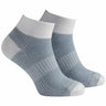 Wrightsock Double-Layer Coolmesh II Lightweight Quarter Socks  -  Small / Light Gray/White / Single Pair