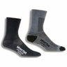 Wrightsock Double-Layer Coolmesh II Lightweight Crew Socks  -  Small / Black/Gray / 2-Pair Pack