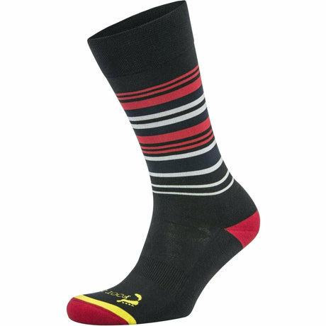 Foot Zen by Balega Mens Fashion Stripes Crew Socks  -  X-Large / Black