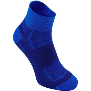 Wrightsock Double-Layer ECO Explore Quarter Socks  -  Small / Electric/Royal