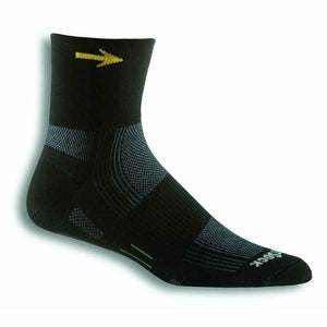 Wrightsock Double-Layer ECO Explore Quarter Socks  -  Medium / Black w/ Pacific Crest Trail Logo
