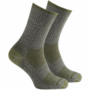 Wrightsock Double-Layer Silver Escape Midweight Crew Socks  -  Small / Trail Green