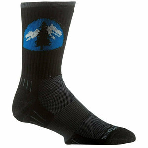 Wrightsock Double-Layer Escape Midweight Crew Socks  -  Small / Black w/ Pacific Crest Trail Logo