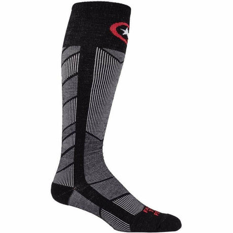 Farm to Feet Mens Wilson Ultralight Ski Socks  -  X-Large / Black