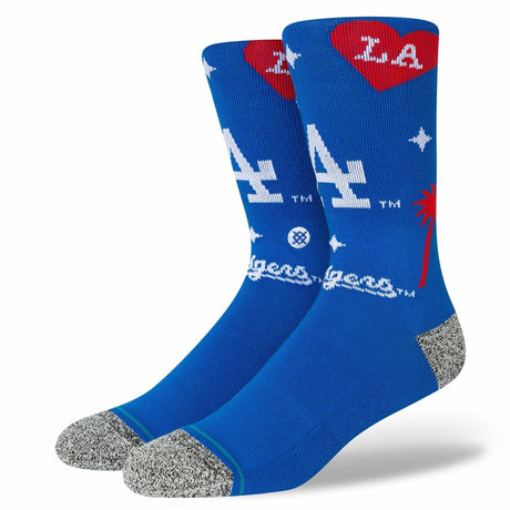 Stance Mens MLB Los Angeles Dodgers Landmark Crew Socks  -  Large / Blue