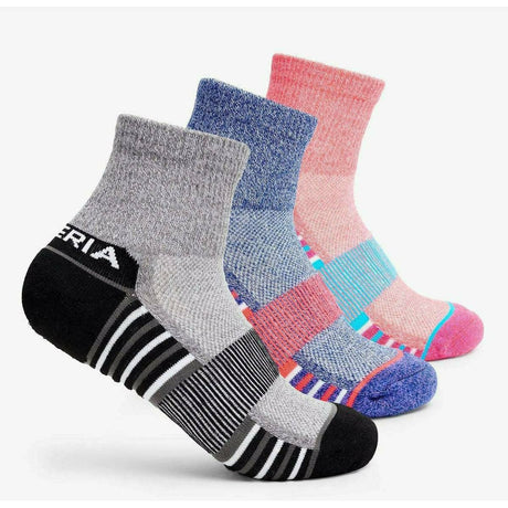 Thorlo Experia GREEN Ankle Socks  -  Medium / Black/Purple/Pink / 3-Pair Pack