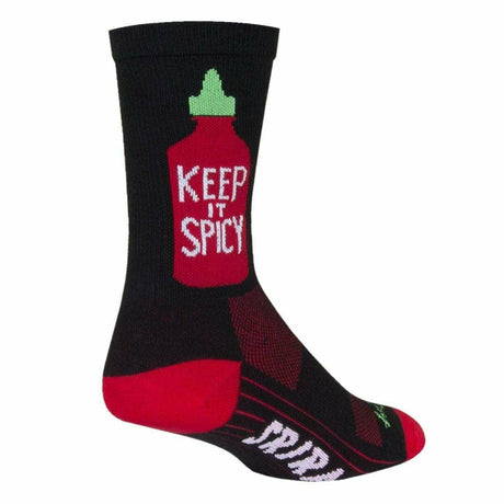 SockGuy Keep It Spicy Performance Crew Socks  -  Small/Medium