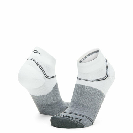 Wigwam Surpass Lightweight Quarter Socks  -  Small / White/Gray