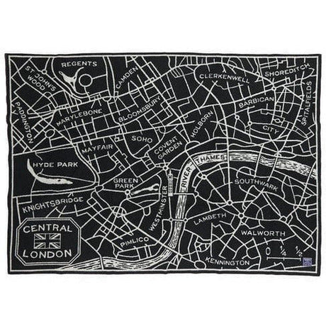 Faribault Mill London Map Wool Throw  -  London Map
