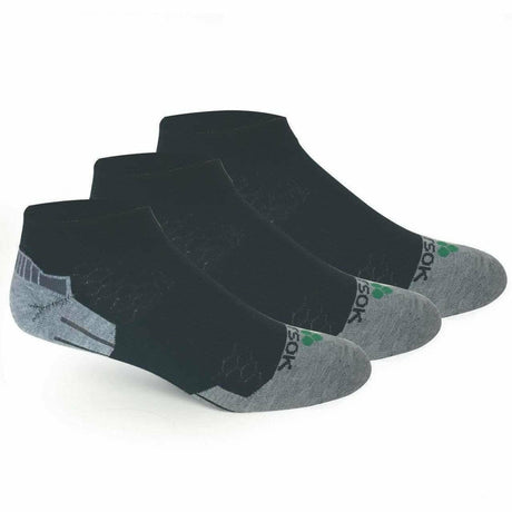 Fitsok CX3 CoolMax Low Cut Socks  -  Medium / Black/Gray