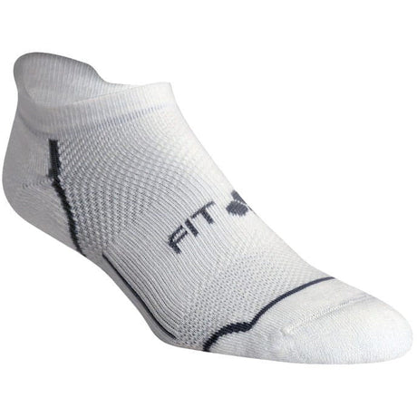 Fitsok SR8 Midweight No Show Tab Socks  -  Large / White