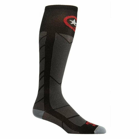 Farm to Feet Mens Jackson Ultralight Ski Socks  -  Large / Black