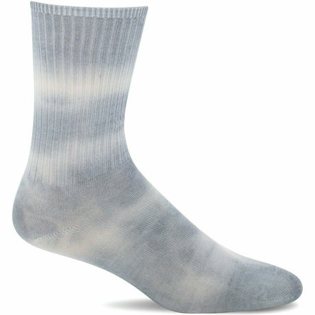 Sockwell Womens Essential Comfort Retro Hand-Dye Crew Socks  -  Small/Medium / Light Gray