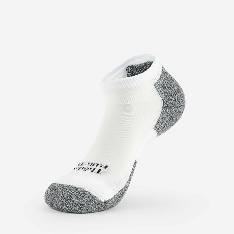 Thorlo Mens Running Light Cushion Micro-Mini Socks  -  Medium / White