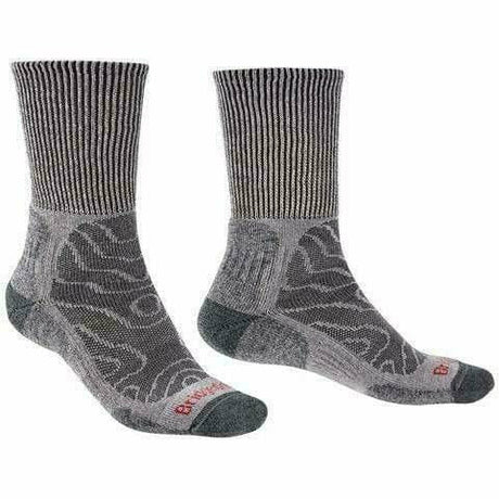 Bridgedale Mens Hike Lightweight Comfort Boot Socks  -  Medium / Gray