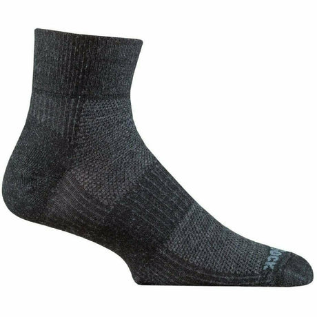 Wrightsock Double-Layer Merino Coolmesh II Quarter Socks  -  Small / Gray/Black