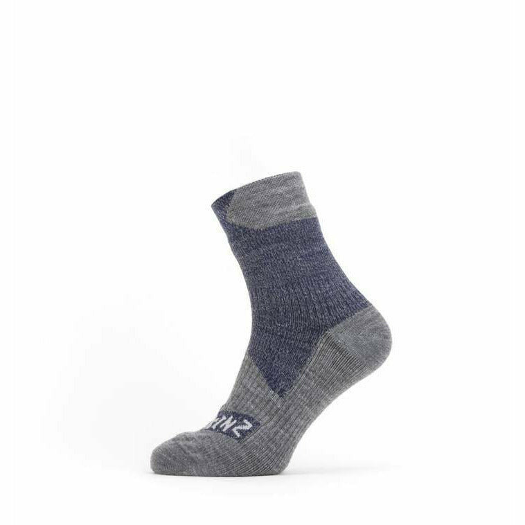 Sealskinz Waterproof All-Weather Ankle Socks  -  Small / Navy Blue/Gray Marl