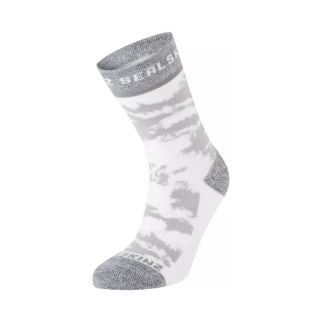 Sealskinz Womens Reepham Mid-Length Jacquard Active Socks  -  Small/Medium / Cream/Gray
