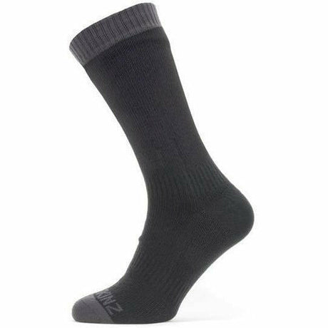 Sealskinz Waterproof Warm Weather Mid Socks  -  Small / Black/Gray Solid