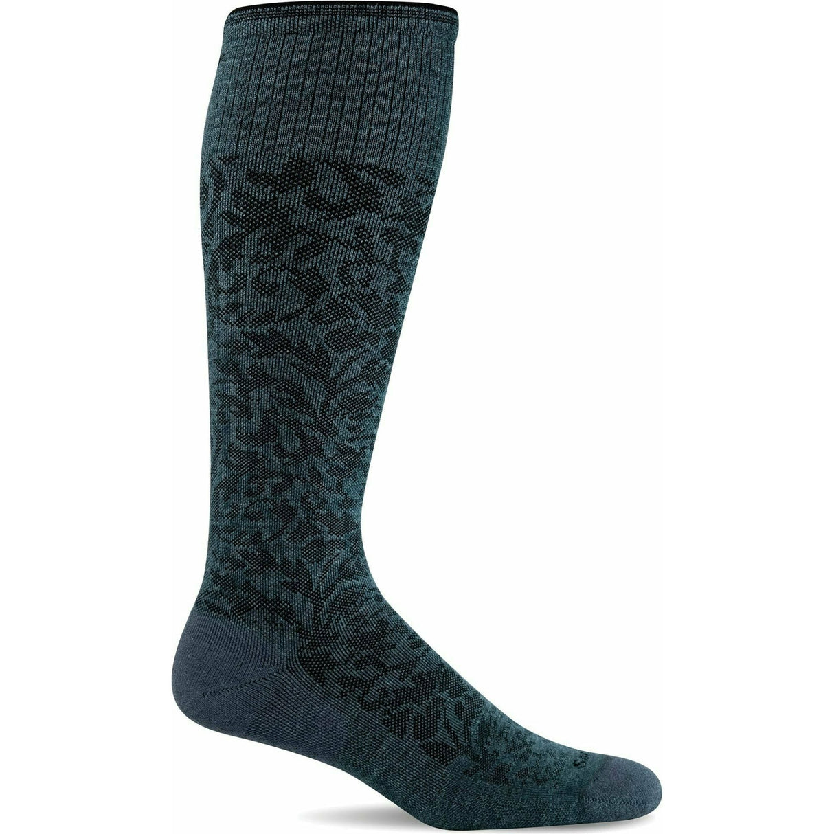 Sockwell Womens Damask Moderate Compression Knee High Socks  -  Medium/Large / Blueridge