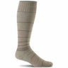 Sockwell Mens Circulator Moderate Compression OTC Socks  -  Medium/Large / Khaki Stripe
