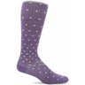 Sockwell Womens On the Spot Moderate Compression Knee High Socks  -  Small/Medium / Plum Sparkle