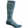 Sockwell Womens Chevron Moderate Compression Knee-High Socks  -  Small/Medium / Blue Ridge
