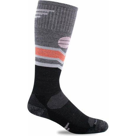 Sockwell Womens Mountain Beat Moderate Compression Knee-High Socks  -  Small/Medium / Black