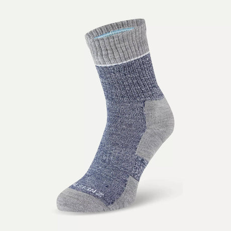 Sealskinz Thurton Solo QuickDry Mid-Length Socks  -  Small / Blue/Light Gray Marl/Cream
