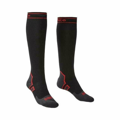 Bridgedale Waterproof Heavyweight Storm Performance OTC Socks  -  Medium / Black/Red
