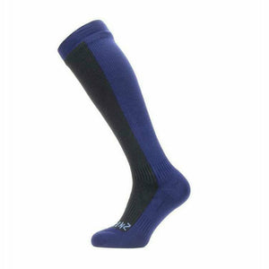 Sealskinz Waterproof Cold Weather Knee Socks  -  X-Large / Black/Navy
