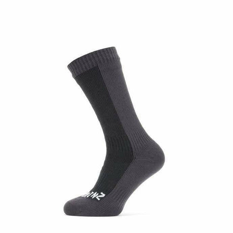 Sealskinz Waterproof Cold Weather Mid Socks  -  Small / Black/Gray