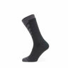 Sealskinz Waterproof Warm Weather Mid Socks  -  Medium / Black/Gray