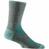 Wrightsock Double-Layer Escape Midweight Crew Socks  -  Small / Ash Twist/Turquoise
