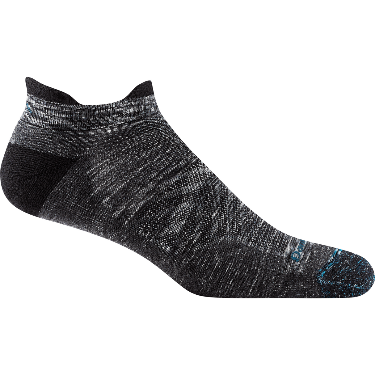Darn Tough Mens Run No Show Tab Ultra-Lightweight Running Socks with Cushion  -  Medium / Space Gray