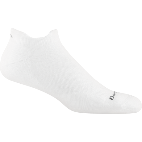 Darn Tough Mens Run Coolmax No Show Tab Ultra-Lightweight Socks  -  Medium / White