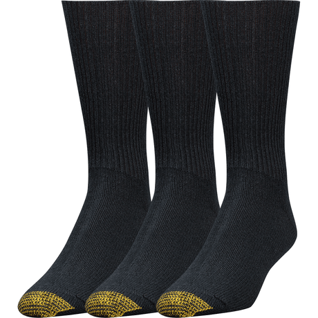 Gold Toe Mens Fluffies Casual Socks  -  Extended / Black