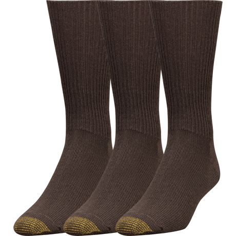 Gold Toe Mens Fluffies Casual Socks  -  Regular / Brown