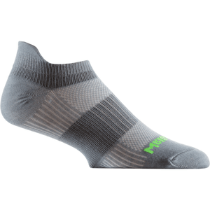 Wrightsock Double-Layer Coolmesh II Lightweight Tab Socks  -  Small / Steel Gray/Green / Single Pair