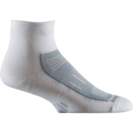 Wrightsock Double-Layer Endurance Safety Toe Quarter Socks  -  Small / White/Gray
